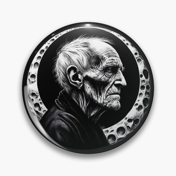 Item preview, Macabre Elderly Series - mesmerizing meta-portrait of an old man in dark art style by Red Siri0  designed and sold by Red Siri0 Art.