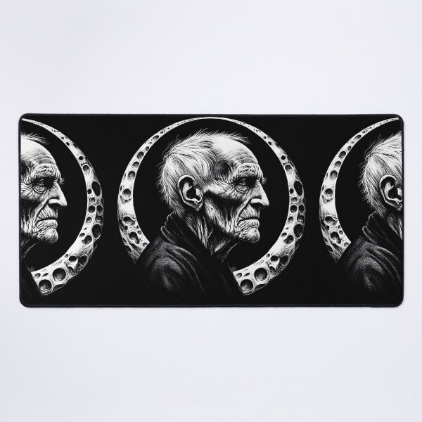 Item preview, Macabre Elderly Series - mesmerizing meta-portrait of an old man in dark art style by Red Siri0 designed and sold by Red Siri0 Art.