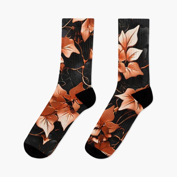 Item preview, Rose Gold And Black Ivy Leaves - Grunge Inspired Gothic Vintange Décor designed and sold by SassyArtistry.