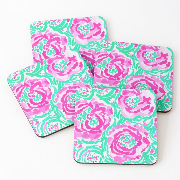 Item preview, Preppy pink and green roses designed and sold by SophieClimaArt.