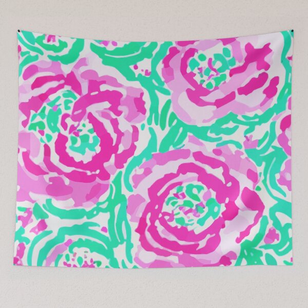 Item preview, Preppy pink and green roses designed and sold by SophieClimaArt.