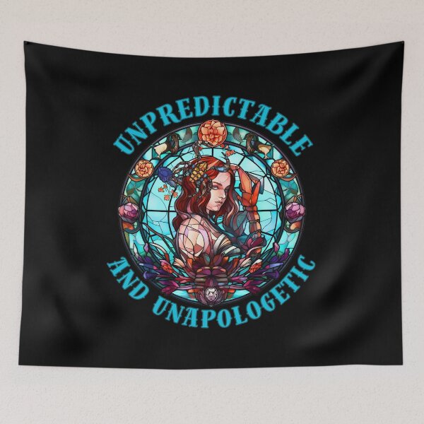 Item preview, Unpredictable And Unapologetic. scorpio traits, designed and sold by ZodiacWonders.