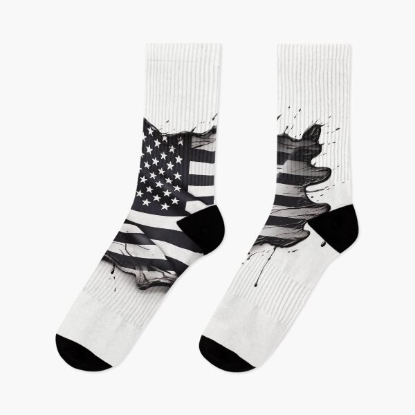 Item preview, Monochrome Dripping American Flag designed and sold by dcrc.