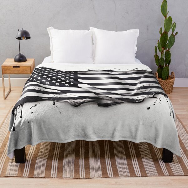 Item preview, Monochrome Dripping American Flag designed and sold by dcrc.