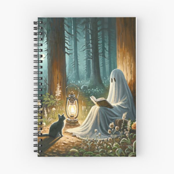 Item preview, Ghost reading a book at night 022 designed and sold by Ghosture.