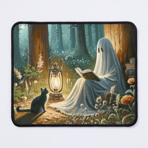 Item preview, Ghost reading a book at night 022 designed and sold by Ghosture.