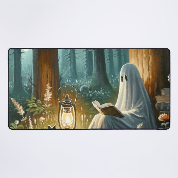 Item preview, Ghost reading a book at night 022 designed and sold by Ghosture.