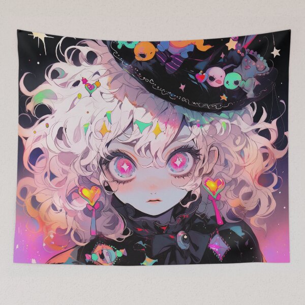 Item preview, Dark Kawaii Gothic Lolita Anime Girl designed and sold by bubblegoth.