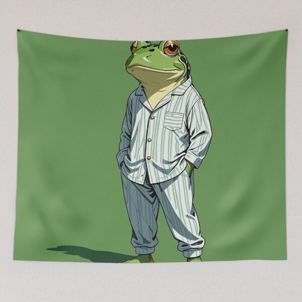 Item preview, Flexing pyjamas frog Cool Artwork designed and sold by Collision19.
