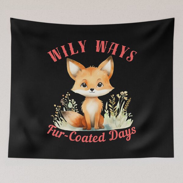 Item preview, Wily Ways, Fur-Coated Days. fox head designed and sold by FoxVibes.