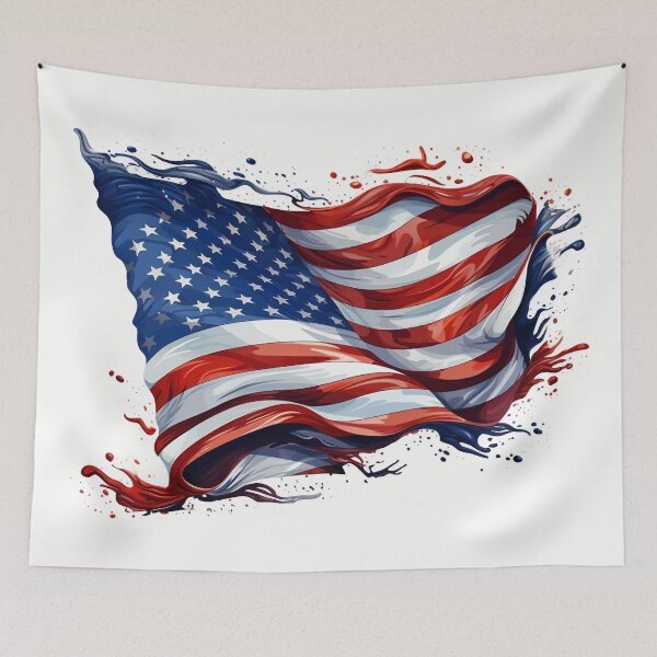 Item preview, Paint Splatter American Flag designed and sold by dcrc.