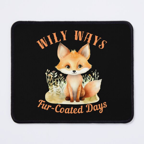 Item preview, Wily Ways, Fur-Coated Days. fox watercolor designed and sold by FoxVibes.