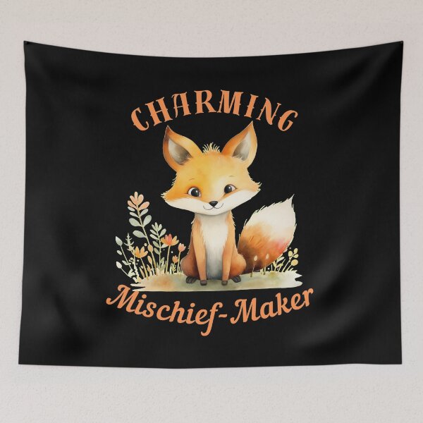 Item preview, Charming Mischief-Maker. fox watercolor designed and sold by FoxVibes.