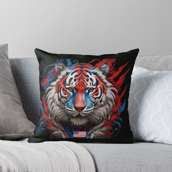 Item preview, Tribal Tiger with American Colors And Flag  designed and sold by Angelle55.