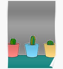 Three Little Cactus Poster