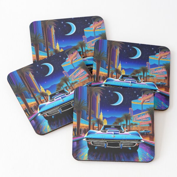 Item preview, Classic Corvette Stingray Muscle Car Art Retro designed and sold by TheDarkWardrobe.