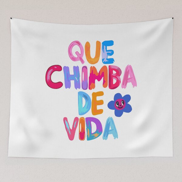 Item preview, KarolG Que Chimba De Vida Colorful Text Design designed and sold by DaintiestDesign.