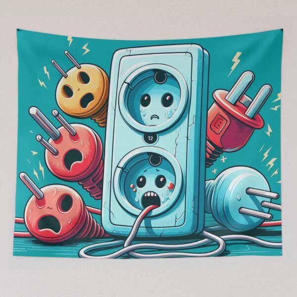 Item preview, Frightened Outlets and Plugs in Pop Art Style designed and sold by Lyavalio.