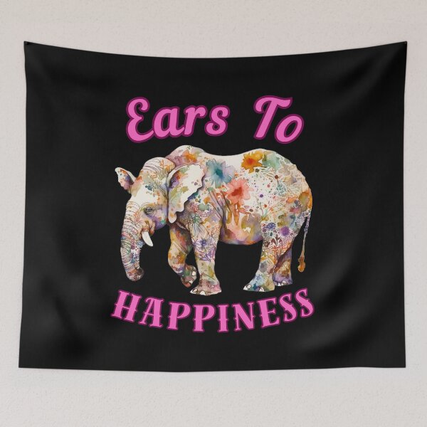 Item preview, Ears To Happiness. elephant head designed and sold by ElephantVibes.