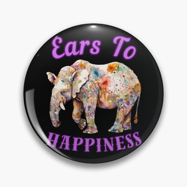 Item preview, Ears To Happiness. elephant face designed and sold by ElephantVibes.