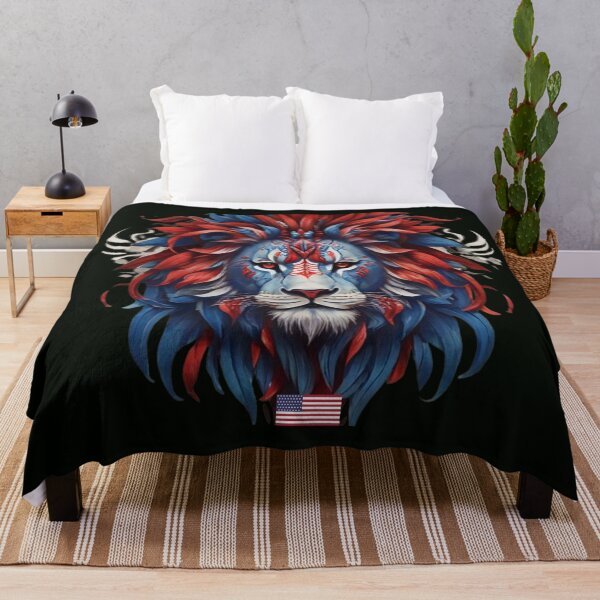 Item preview,  Tribal Lion with American Colors And Flag  designed and sold by Angelle55.