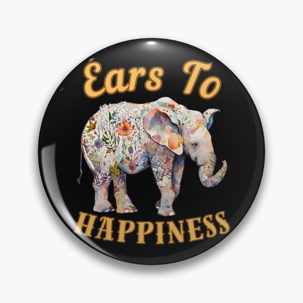 Item preview, Ears To Happiness. watercolor elephant designed and sold by ElephantVibes.