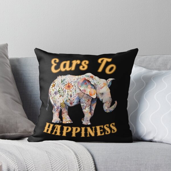 Item preview, Ears To Happiness. watercolor elephant designed and sold by ElephantVibes.