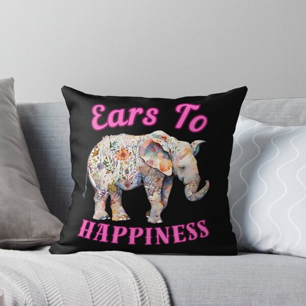Item preview, Ears To Happiness. elephant saying designed and sold by ElephantVibes.