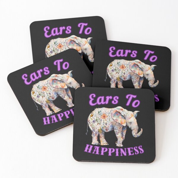 Item preview, Ears To Happiness. elephant quote designed and sold by ElephantVibes.