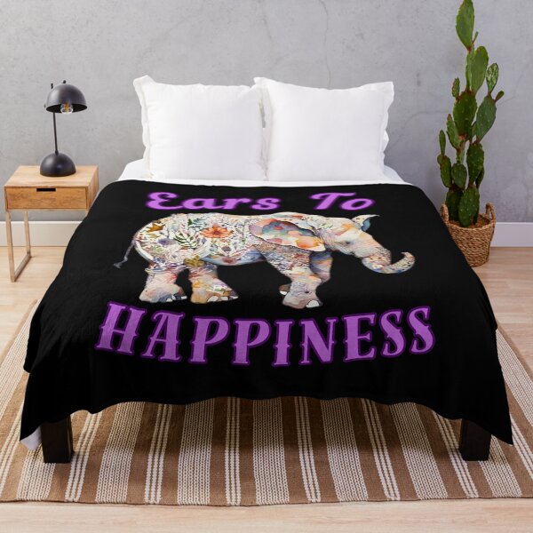 Item preview, Ears To Happiness. elephant quote designed and sold by ElephantVibes.