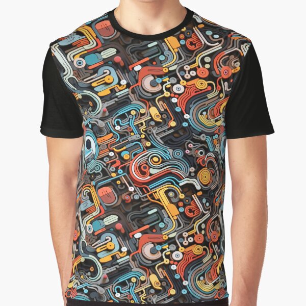 Vista previa del artículo con la obra «Technicolor Circuit Maze», diseñado y vendido por Skolyak.