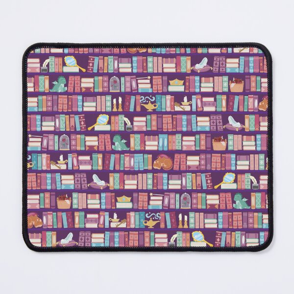 Item preview, Fairytale Bookcase Pattern Dragon Magic Cute designed and sold by Kit Cronk.