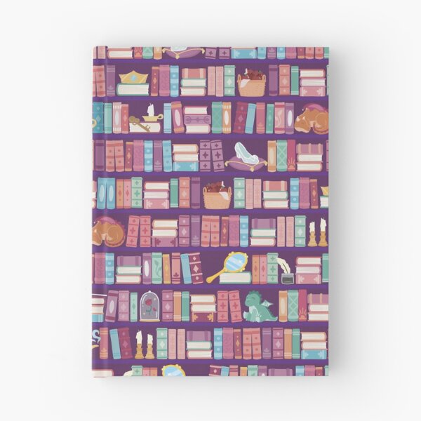 Item preview, Fairytale Bookcase Pattern Dragon Magic Cute designed and sold by Kit Cronk.