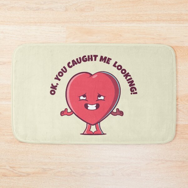 Item preview, Caught me looking Valentines Day love heart (on light colors) designed and sold by messy-nessie.