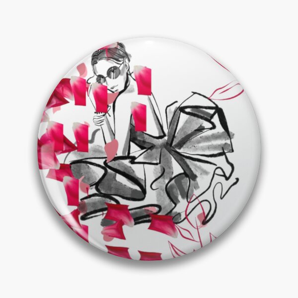 Item preview, Fashionable women with red roses designed and sold by Akhalaf23.