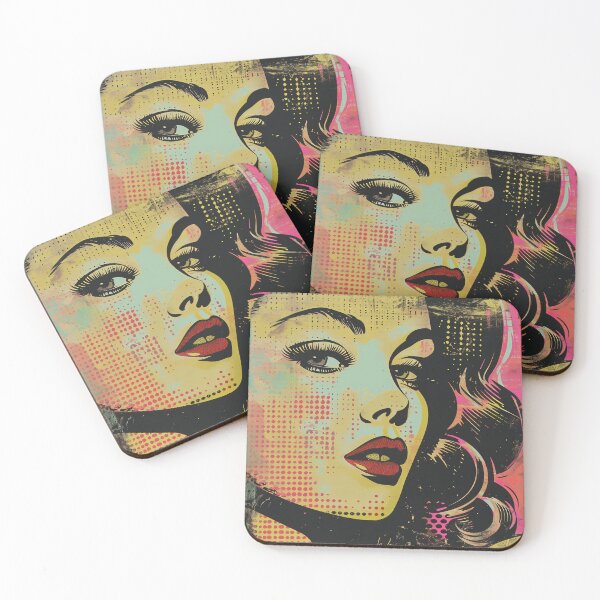 Item preview, Pop art grunge, Caucasian girl designed and sold by Rebelka.