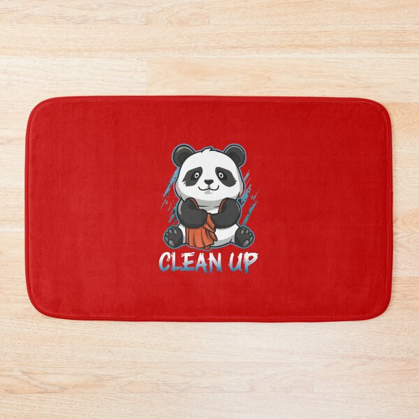 Item preview, cute panda cleaning designed and sold by SabyDigitalArt.
