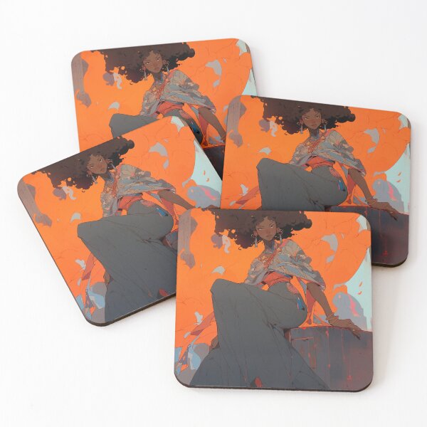 Item preview, Girl with fire background designed and sold by Rebelka.