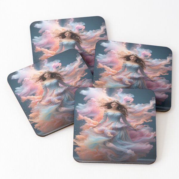 Item preview, The girl and the wave of colors designed and sold by saly55887.
