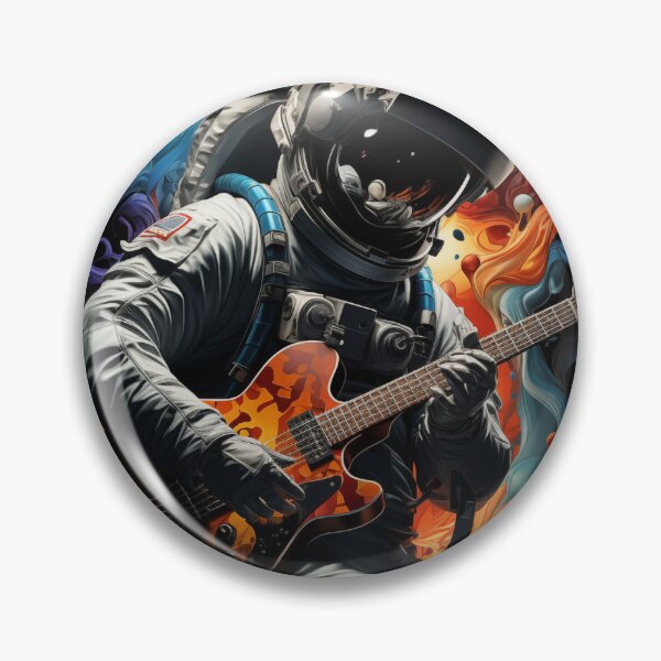 Item preview, space man with guitar art designed and sold by Rockwpapart.