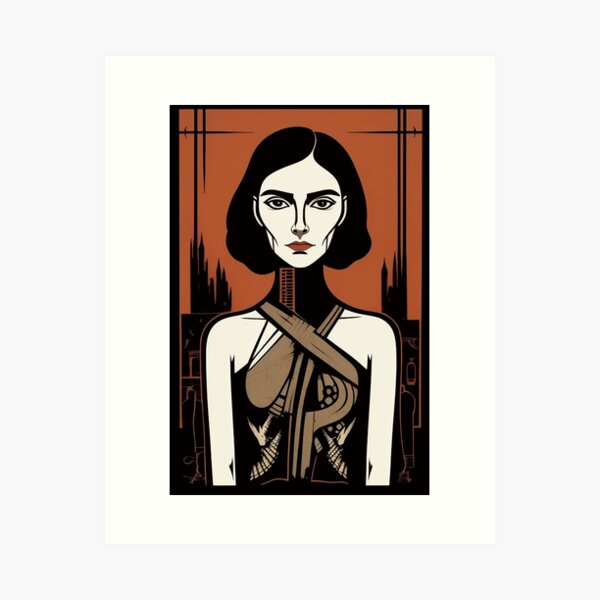 Item preview, expressionist portrait designed and sold by LP-agent.