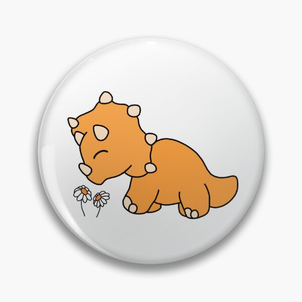 Item preview, Triceratops smelling daisies  designed and sold by DelightfulDaisy.