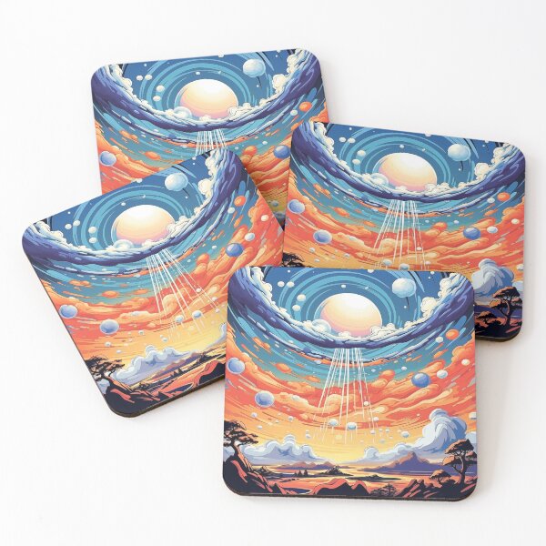 Item preview, Surreal rainbow bubble sky designed and sold by Rebelka.