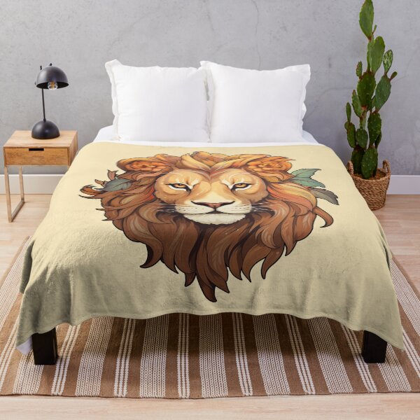 Item preview, Lion and Flowers designed and sold by Kitty Nut House.