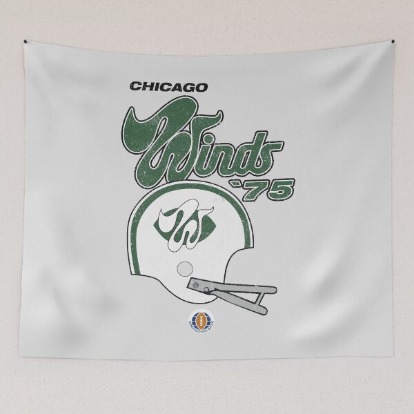 Item preview, Distressed Chicago Winds Helmet designed and sold by TeeArcade84.