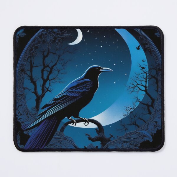 Item preview, The Ominous Moon Raven Goth Art designed and sold by TheDarkWardrobe.