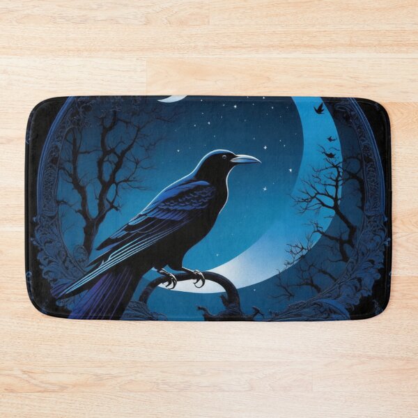Item preview, The Ominous Moon Raven Goth Art designed and sold by TheDarkWardrobe.
