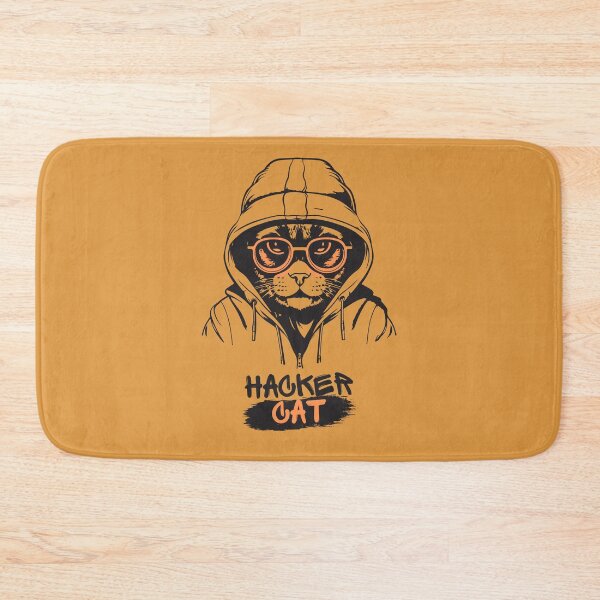 Item preview, Black Orange Cool Cat Illustrative  designed and sold by Funwaytrend.