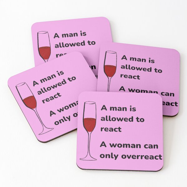 Item preview, A man is allowed to react, a woman can only overreact - Taylor Swift Golden Globes feminism designed and sold by CocoCat38.