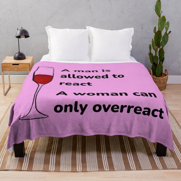 Item preview, A man is allowed to react, a woman can only overreact - Taylor Swift Golden Globes feminism designed and sold by CocoCat38.